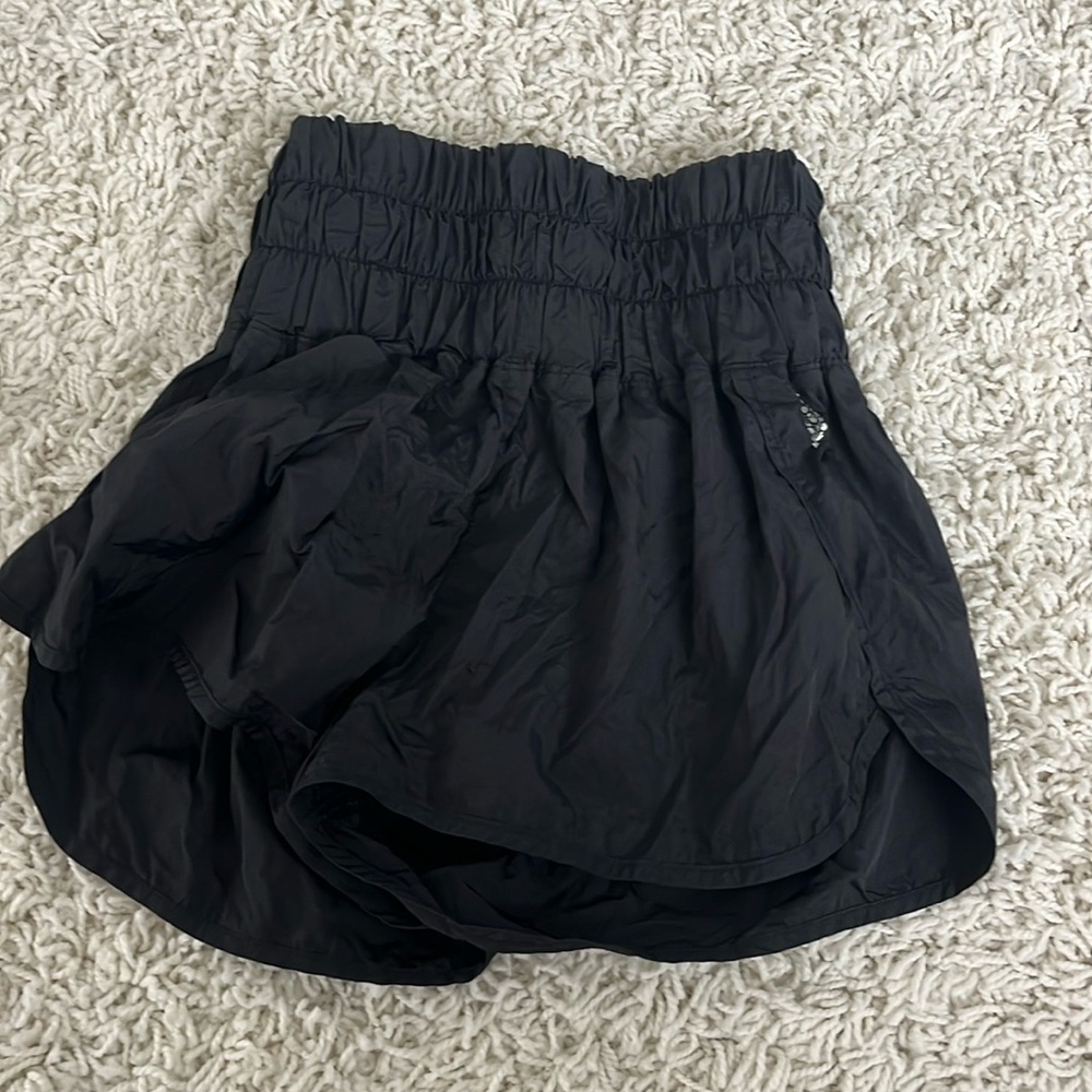 free people black high rise short